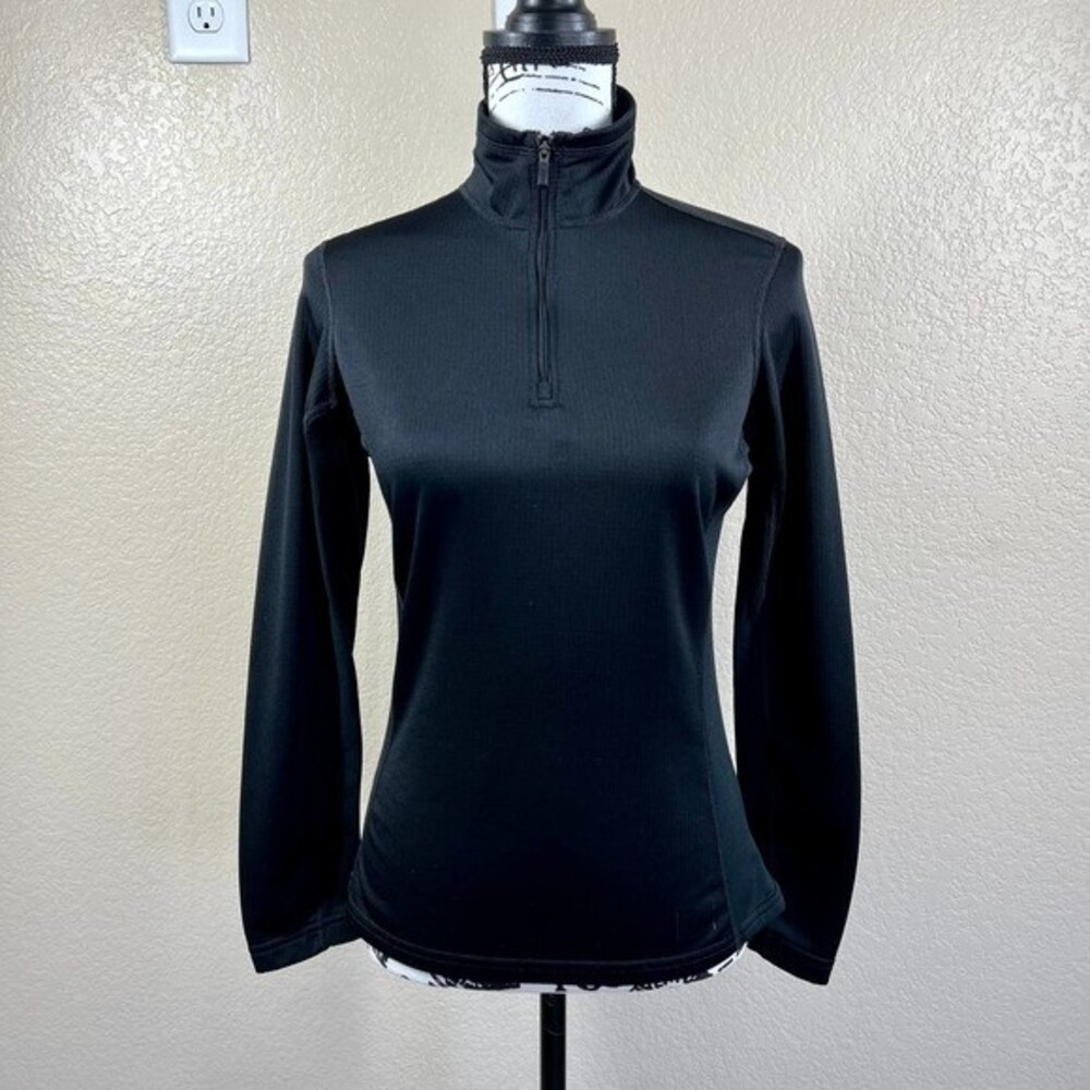 REI black sweatshirt Lightweight Quarter Zip Long Sleeve Pullover mock neck XS